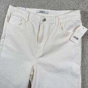 NEW J Brand Jules Jeans Women 32 White High-Rise Ankle Straight